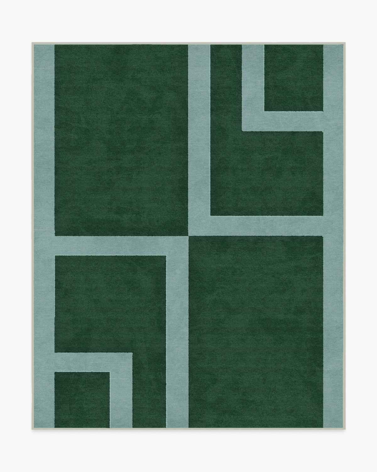 Aldo — Halı, Yeşil Mist, AREA, beyaz zemin, 8x10