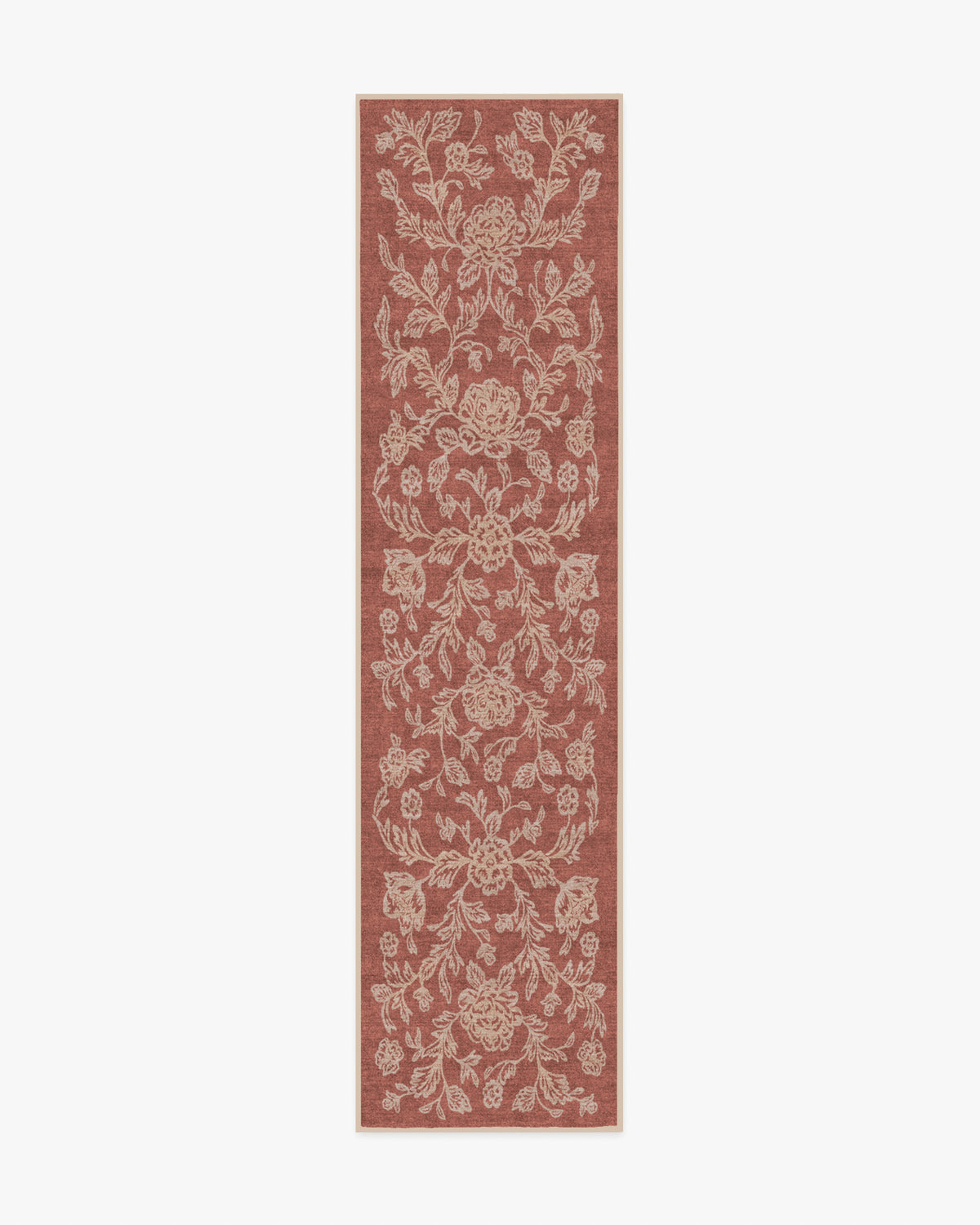 Zinnia — Halı, Terracotta, RUNNER, beyaz zemin, 2x10