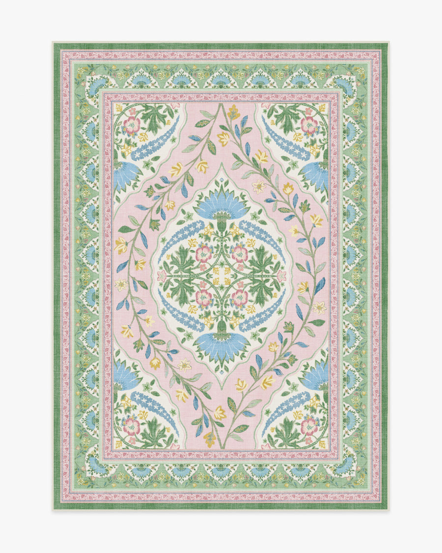 Skye — Halı, Pembe Çok Renkli, AREA, beyaz zemin, 5x7