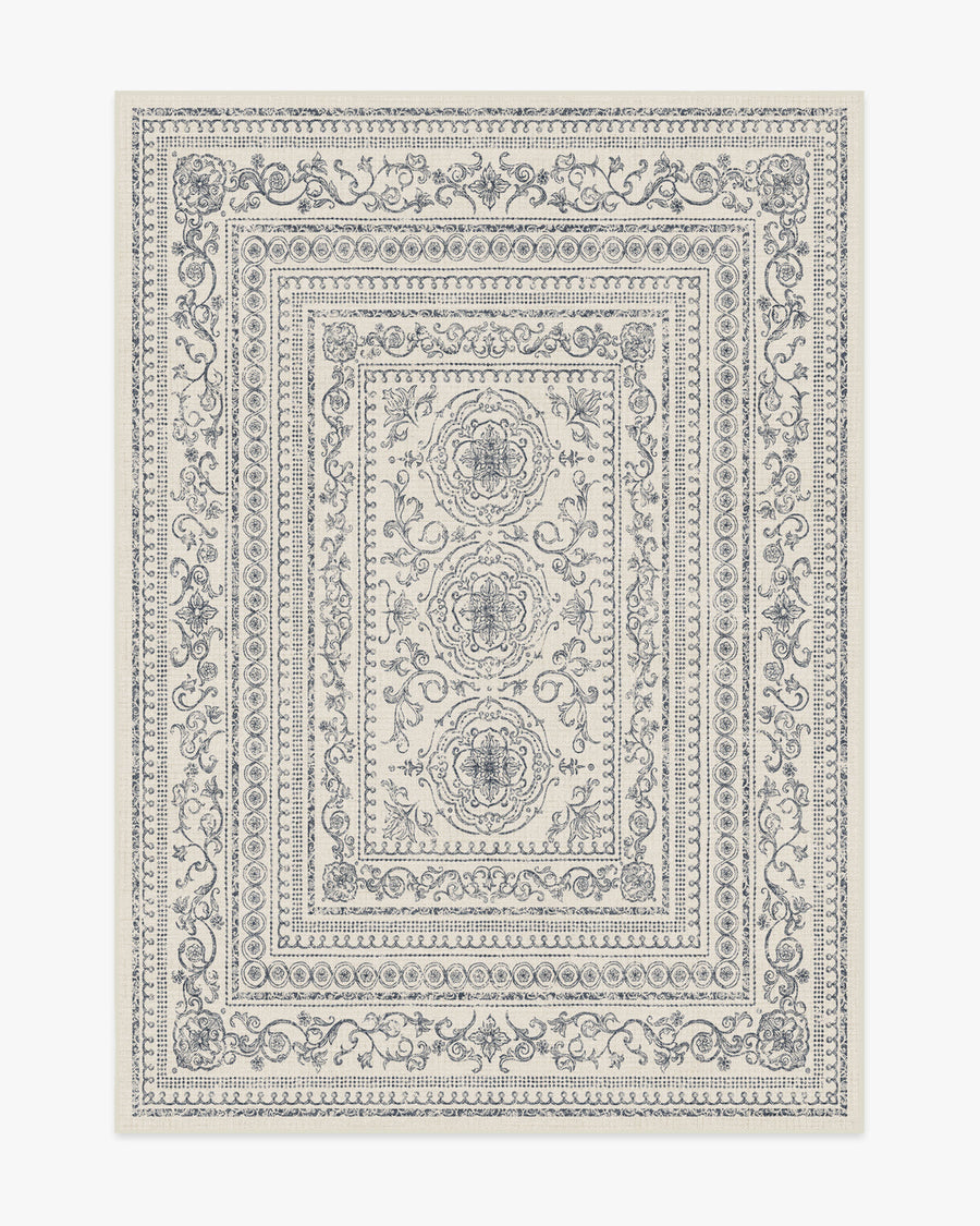 Gisele — Halı, Fildişi Soft Antrasit, AREA, beyaz zemin, 5x7