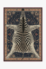 On Safari — Halı, Safir, AREA, beyaz zemin, 5x7