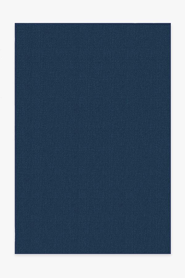 Denim Solid — Halı, Çivit Mavi, AREA, beyaz zemin, 6x9