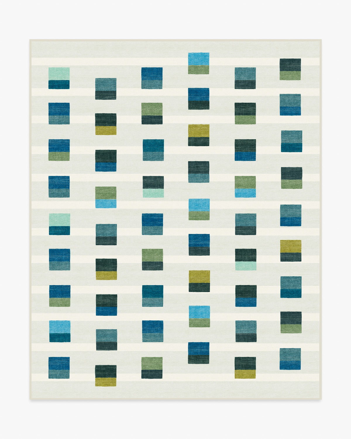 Pezzo — Halı, Turkuaz, AREA, beyaz zemin, 8x10