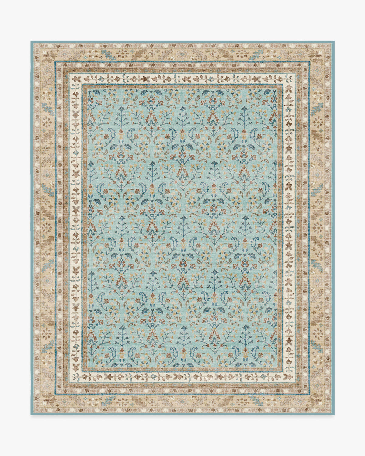 Eleanor — Halı, Mavi Kum, AREA, beyaz zemin, 8x10
