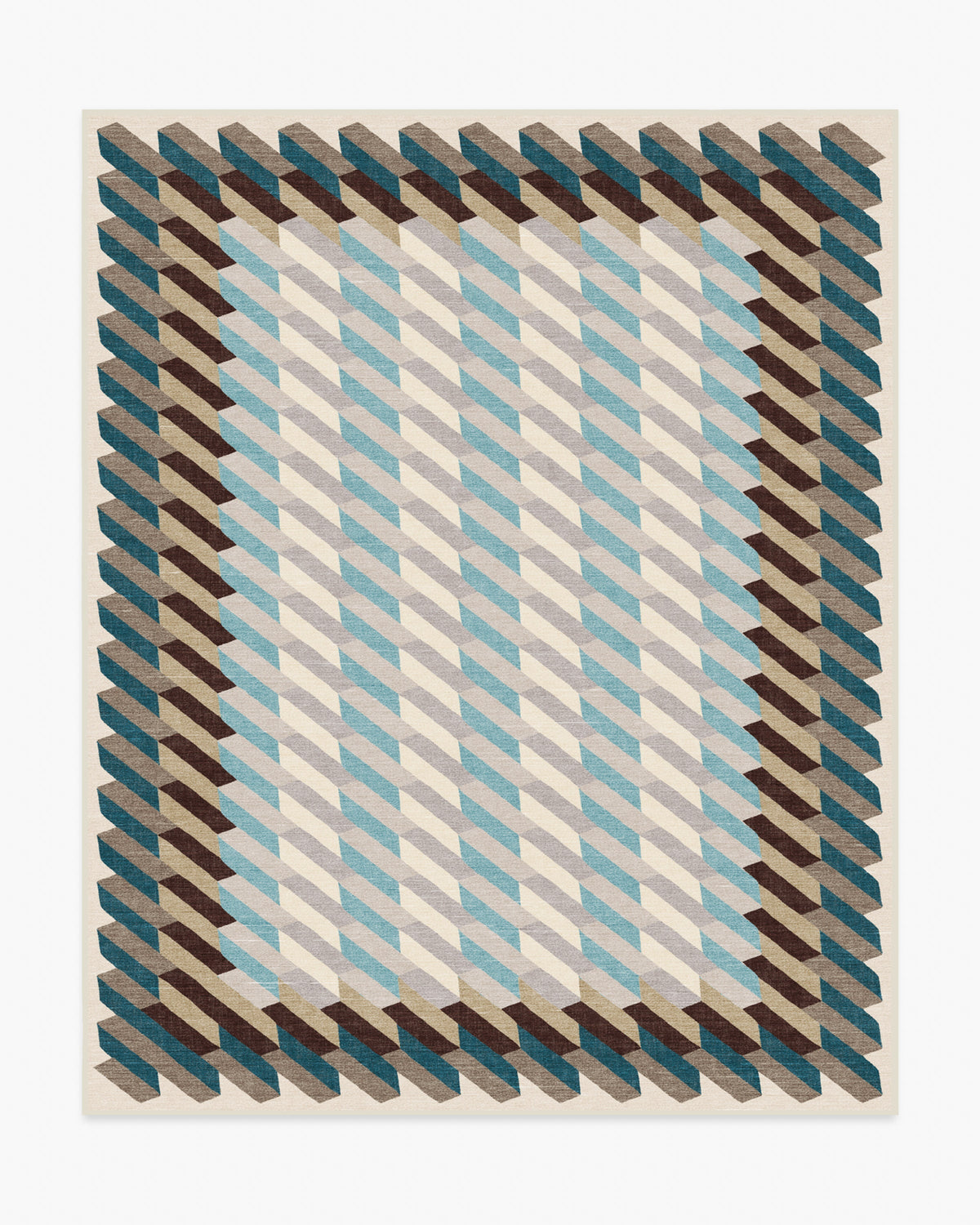 Echo — Halı, Arduvaz Mavisi, AREA, beyaz zemin, 8x10