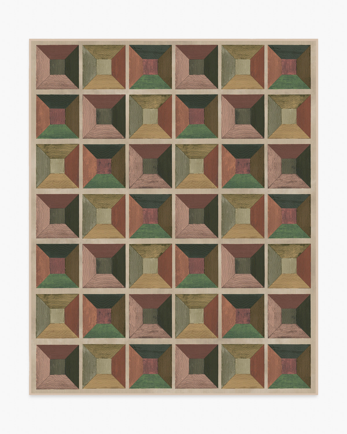 Hedra — Halı, Soft Auburn, AREA, beyaz zemin, 8x10
