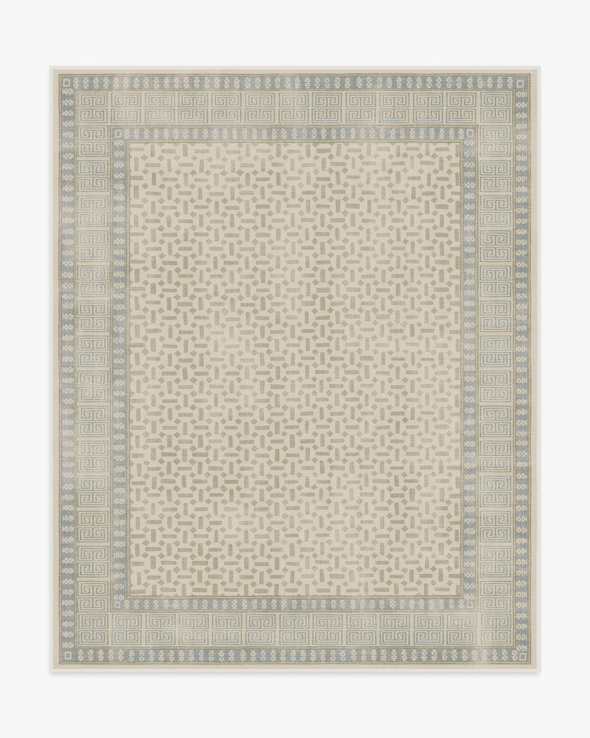 Kairos — Halı, Fildişi Mavisi, AREA, beyaz zemin, 8x10