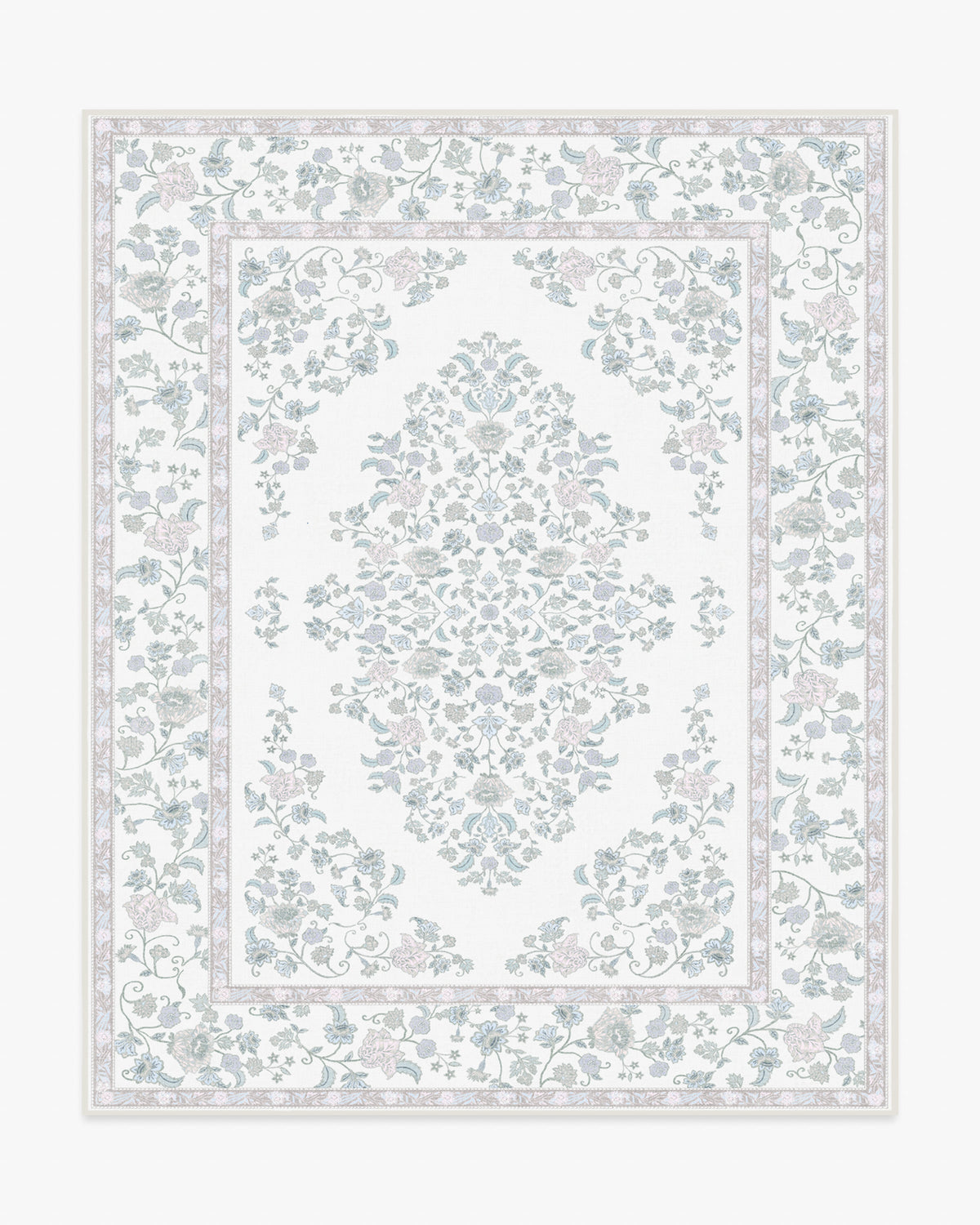 Emmeline — Halı, İnci, AREA, beyaz zemin, 8x10