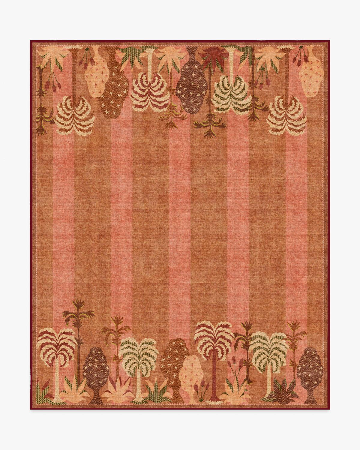 Palmistry Pinstripe — Halı, Sıcak Kahverengi, AREA, beyaz zemin, 8x10