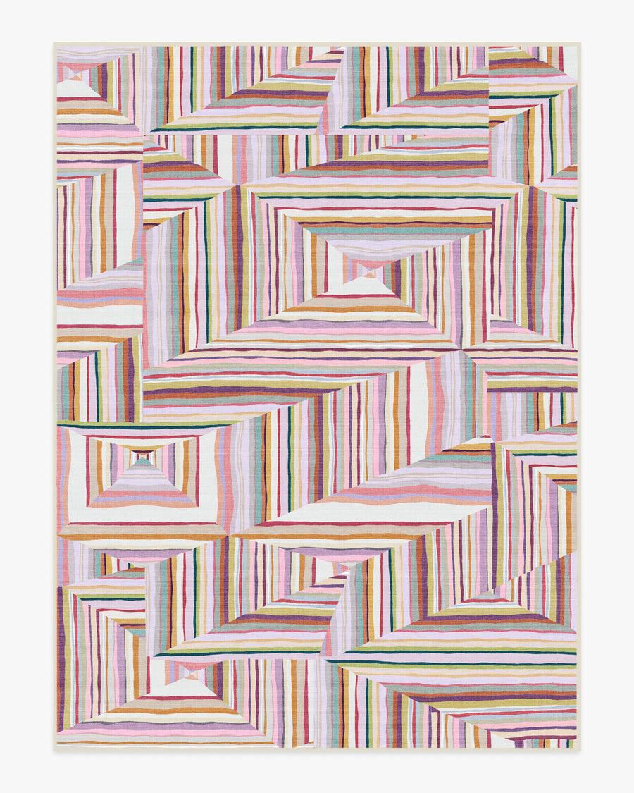 Riviera — Halı, Çok Renkli, AREA, beyaz zemin, 9x12