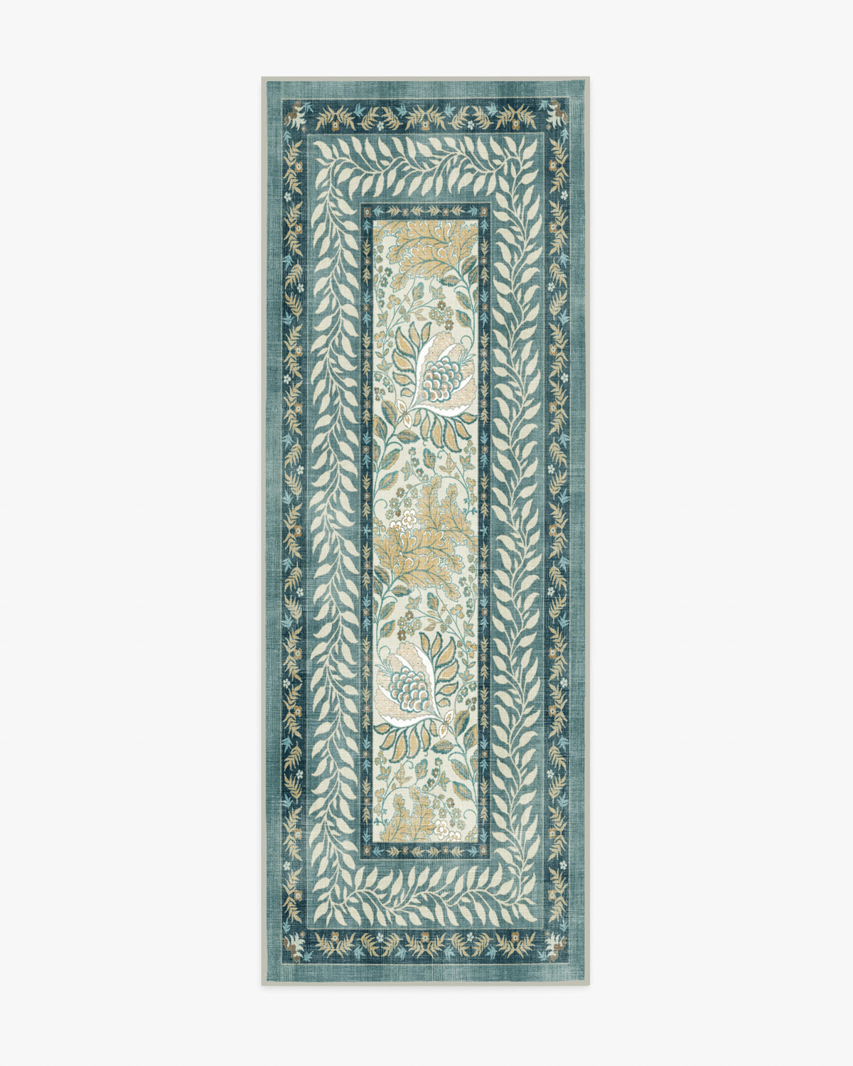 Provence — Halı, Arduvaz Mavisi, RUNNER, beyaz zemin, 2x7