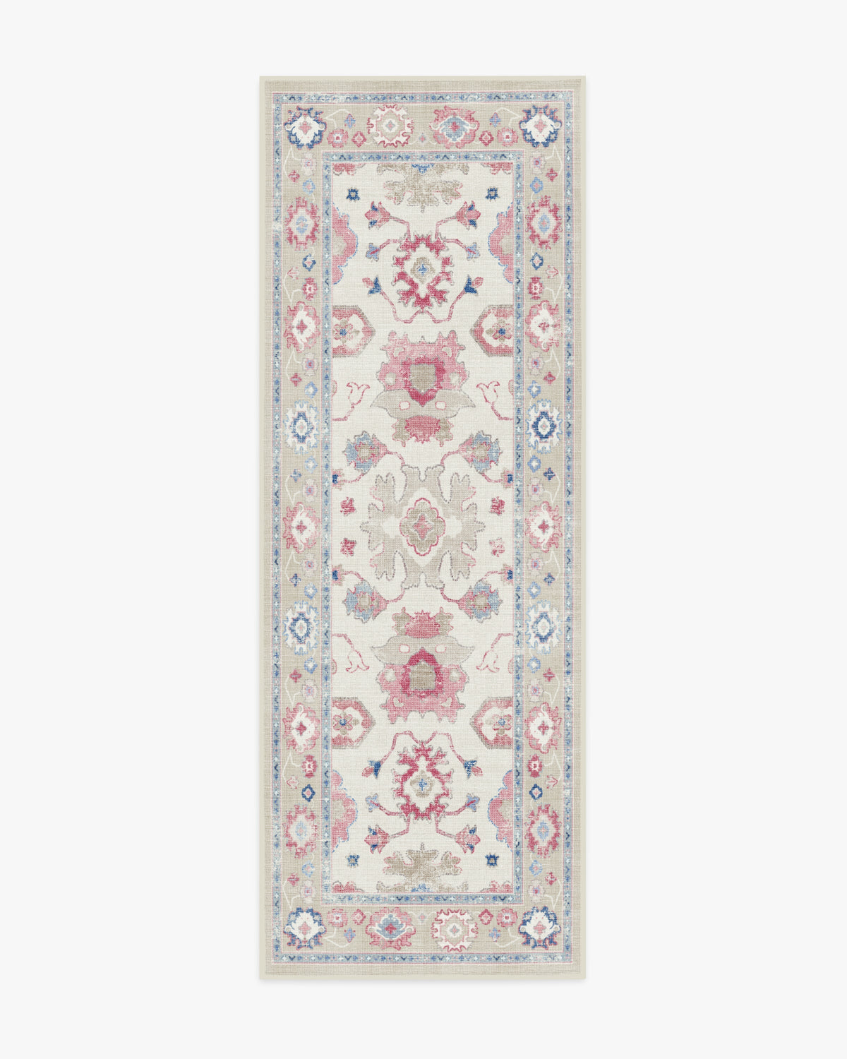 Serena — Halı, Pembe, RUNNER, beyaz zemin, 2x7