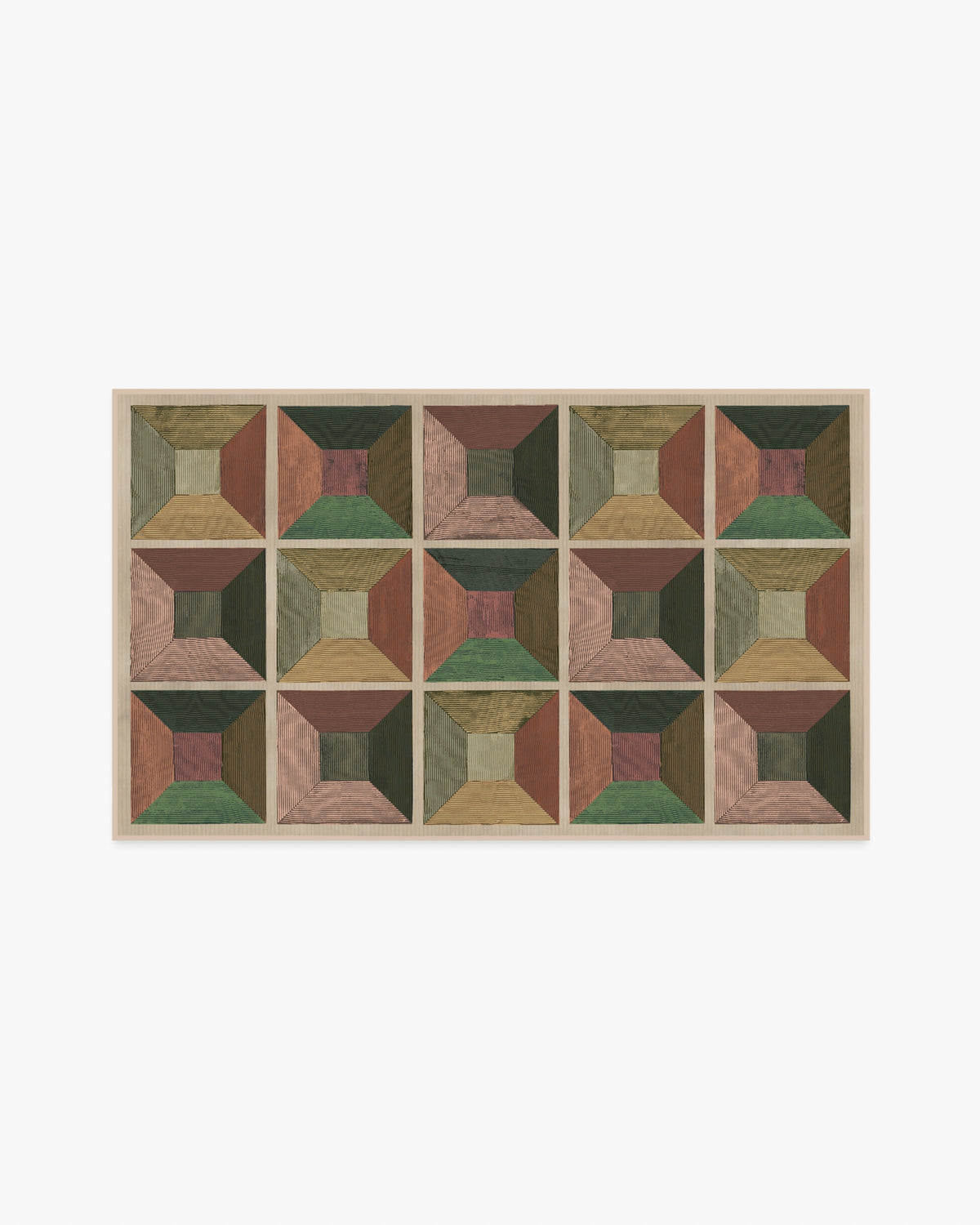 Hedra — Halı, Soft Auburn, AREA, beyaz zemin, 3x5