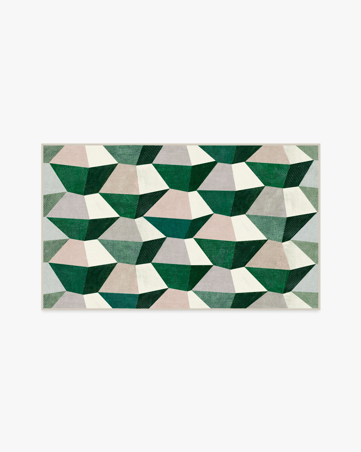 Zeno — Halı, Yeşil, AREA, beyaz zemin, 3x5