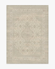 Rowan — Halı, Soft Gri Fildişi, AREA, beyaz zemin, 5x7