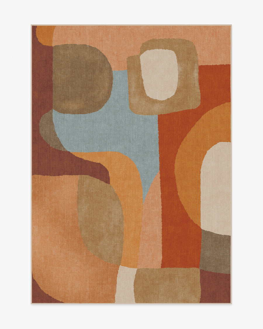 Justina Blakeney Sonia — Halı, Terra Adaçayı, AREA, beyaz zemin, 5x7