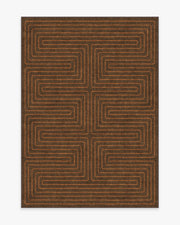 Labyrinth — Halı, Kahverengi Turuncu, AREA, beyaz zemin, 5x7