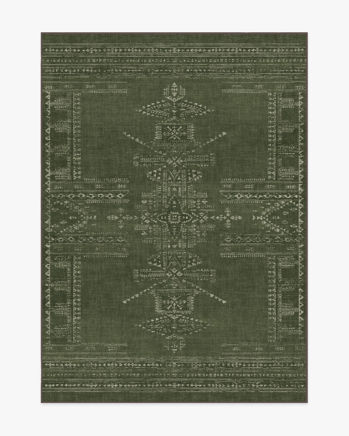 Amira — Halı, Yeşil, AREA, beyaz zemin, 5x7