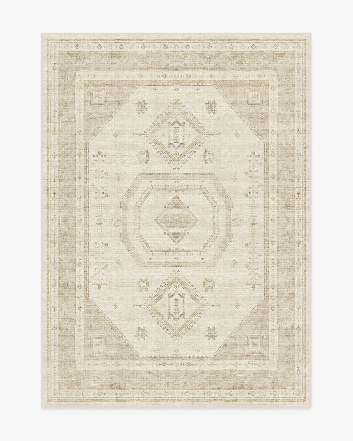 Shira — Halı, Fildişi Doğal, AREA, beyaz zemin, 5x7