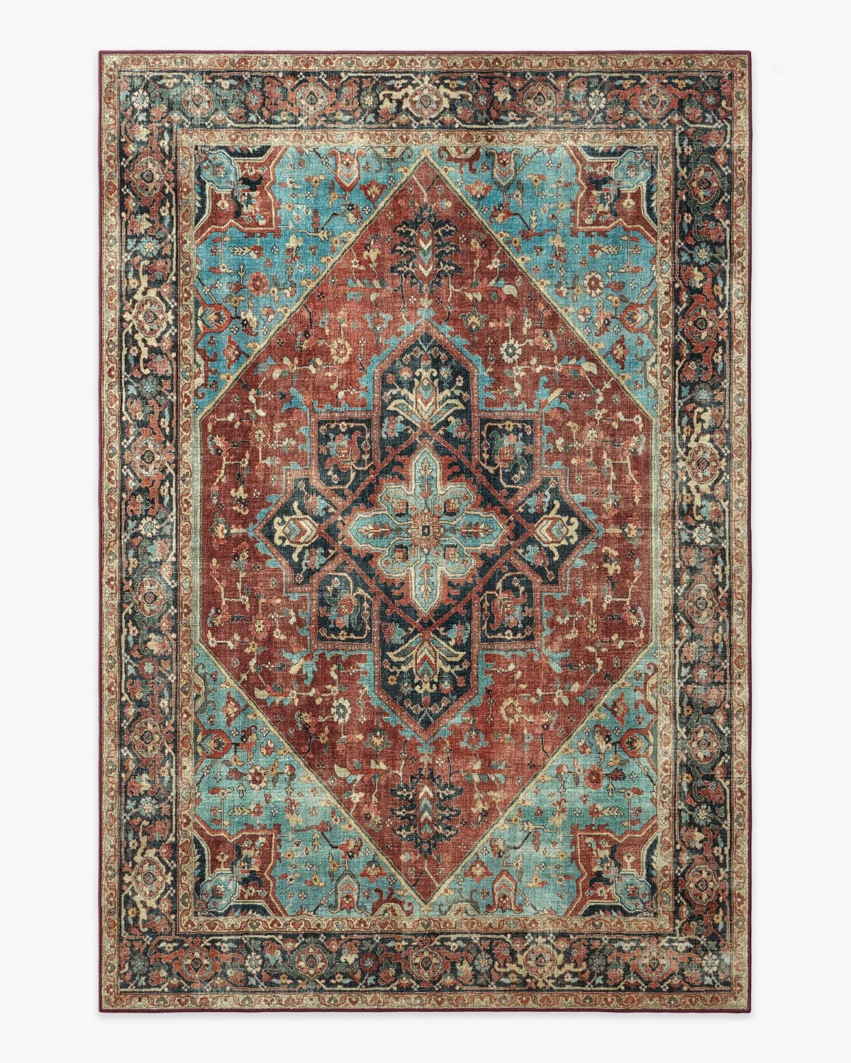 Santiago — Halı, Crimson Açık Mavi, AREA, beyaz zemin, 6x9