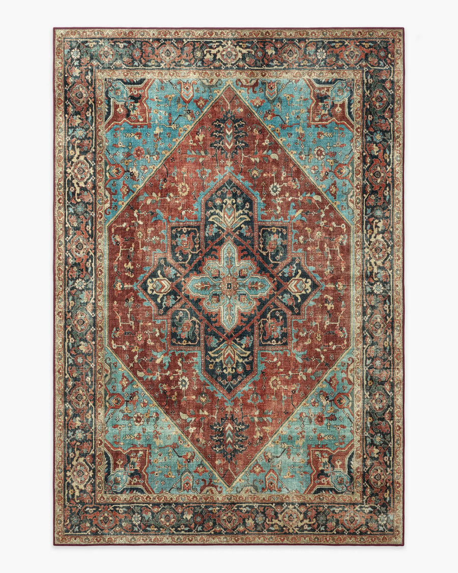 Santiago — Halı, Crimson Açık Mavi, AREA, beyaz zemin, 6x9