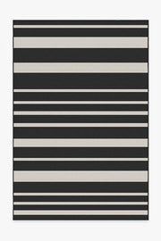 Sailmaker Stripe — Halı, Siyah, AREA, beyaz zemin, 6x9