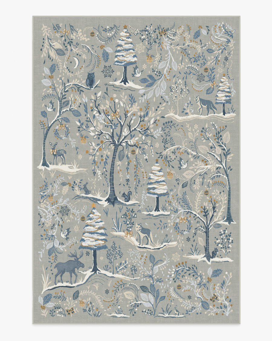 Elwood — Halı, Gümüş, AREA, beyaz zemin, 6x9