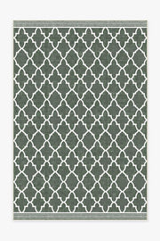 Varia Trellis — Halı, Orman Yeşili, AREA, beyaz zemin, 6x9