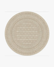 Cyrus — Halı, Bej Fildişi, ROUND, beyaz zemin, 8R