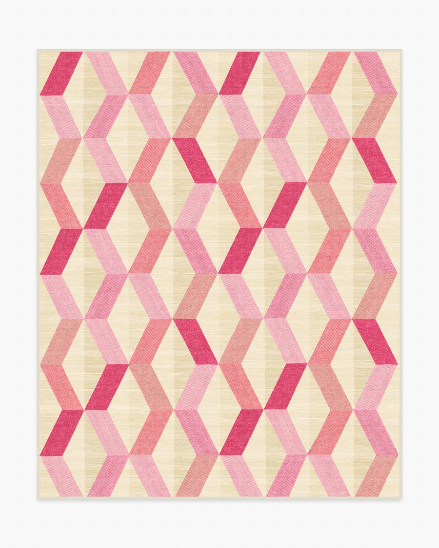 Kya — Halı, Pembe, AREA, beyaz zemin, 8x10