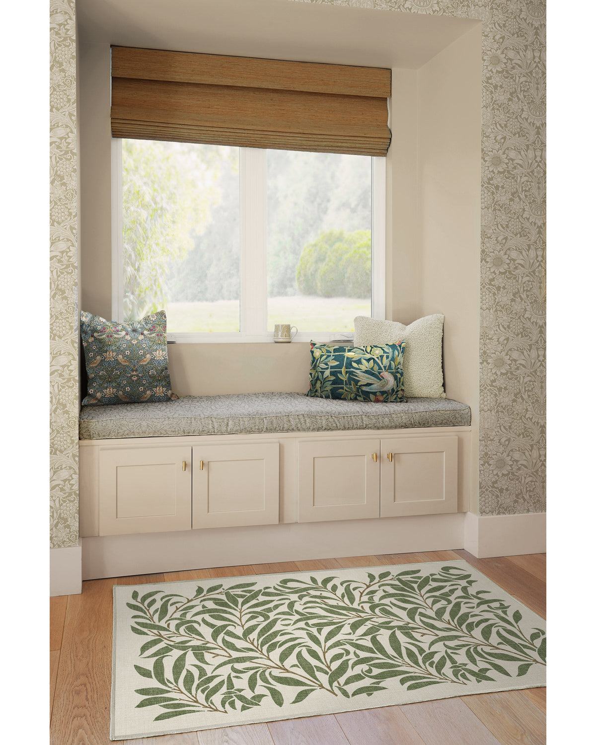 Morris And Co Pure Willow Boughs — Halı, Yeşil, AREA, yaşam alanı, 3x5