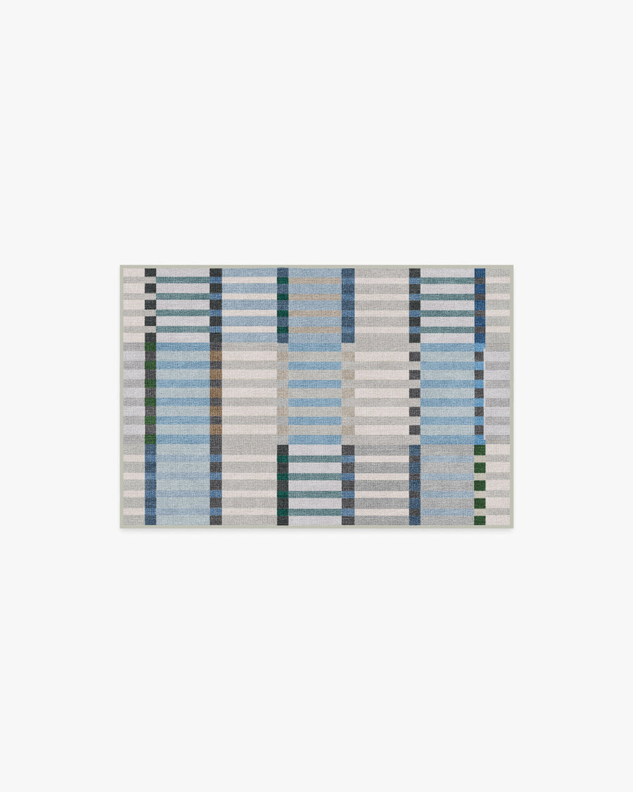 Quincy — Halı, Yumuşak Mavi, AREA, beyaz zemin, 2x3