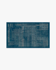 Linear Oasis — Halı, Mavi, AREA, beyaz zemin, 3x5