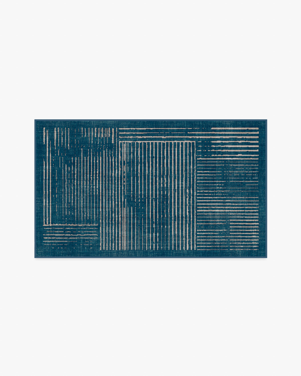 Linear Oasis — Halı, Mavi, AREA, beyaz zemin, 3x5