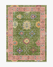 Mehr — Halı, Yeşil Soft Pembe, AREA, beyaz zemin, 5x7