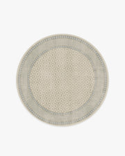 Kairos — Halı, Fildişi Mavisi, ROUND, beyaz zemin, 6R