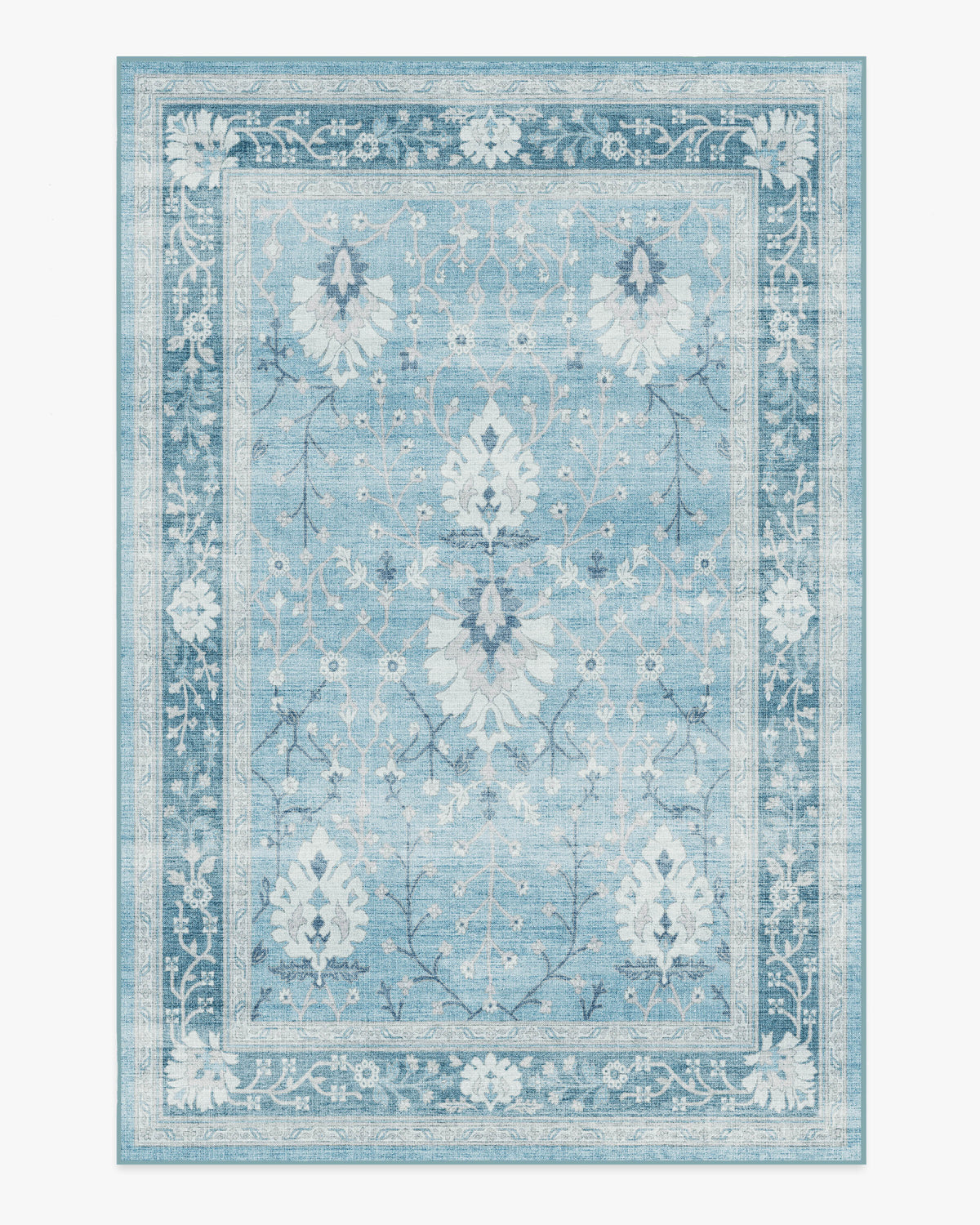 Serafina — Halı, Mavi, AREA, beyaz zemin, 6x9