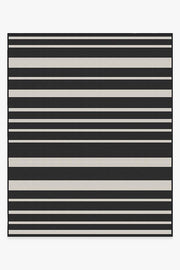 Sailmaker Stripe — Halı, Siyah, AREA, beyaz zemin, 8x10
