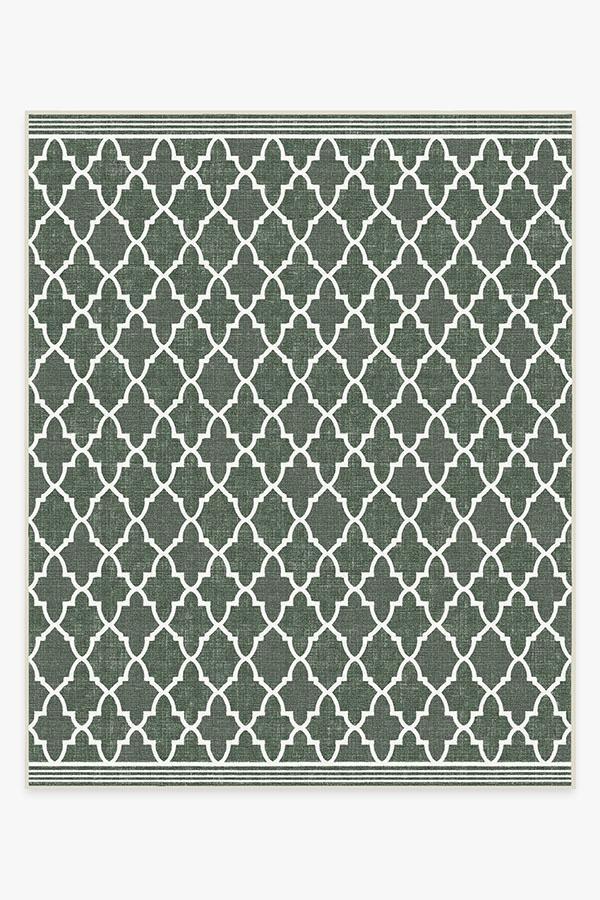 Varia Trellis — Halı, Orman Yeşili, AREA, beyaz zemin, 8x10