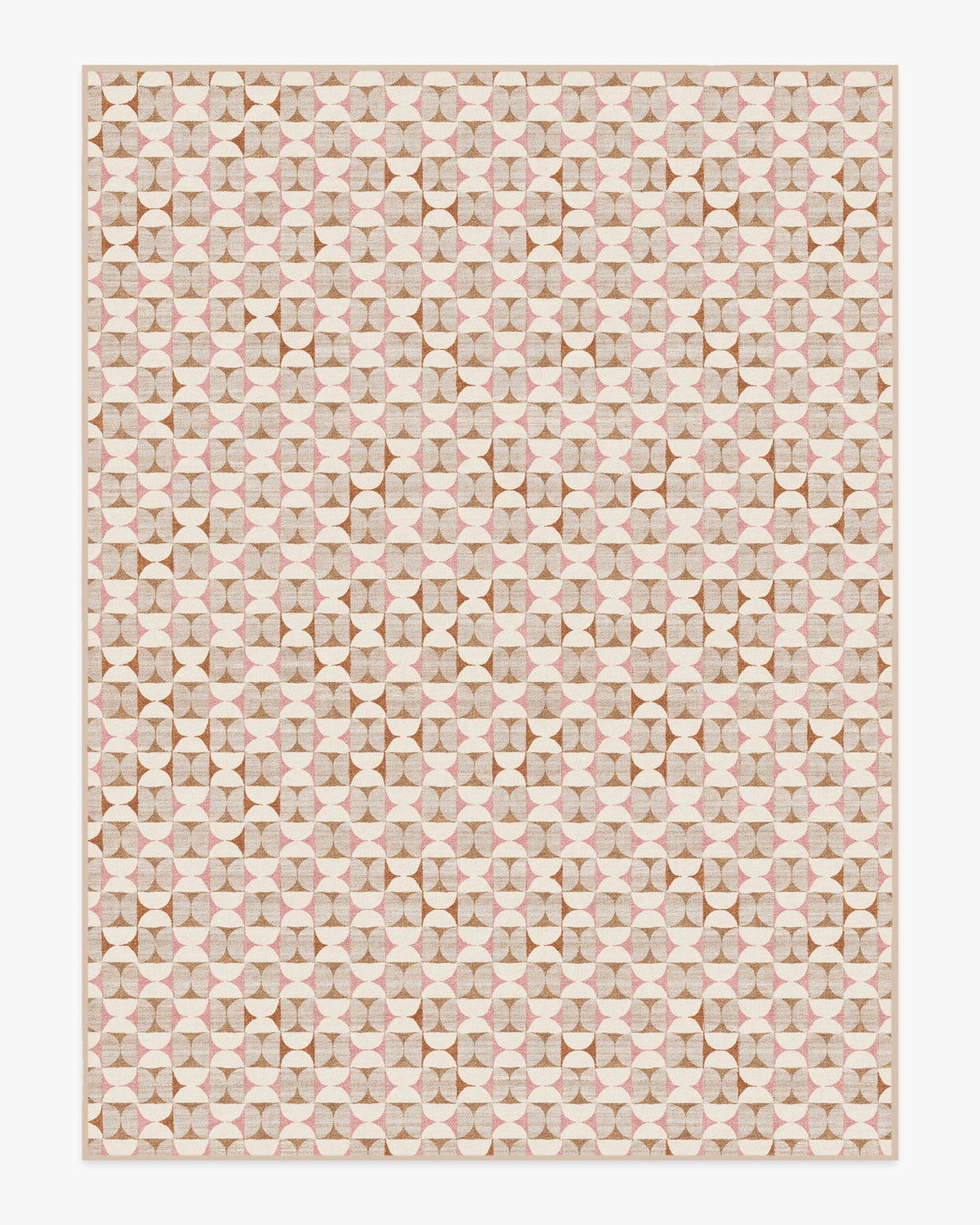 Orana — Halı, Soft Pembe ve Doğal, AREA, beyaz zemin, 9x12
