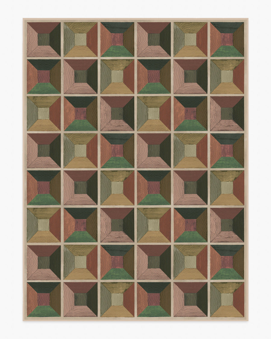 Hedra — Halı, Soft Auburn, AREA, beyaz zemin, 9x12