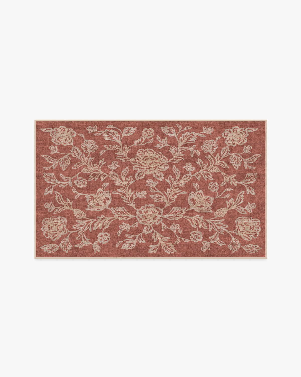 Zinnia — Halı, Terracotta, AREA, beyaz zemin, 3x5