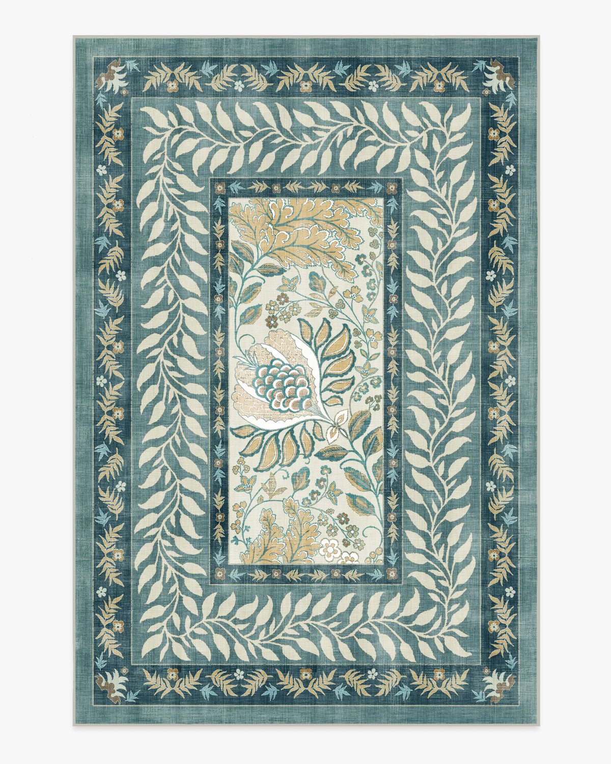 Provence — Halı, Arduvaz Mavisi, AREA, beyaz zemin, 6x9