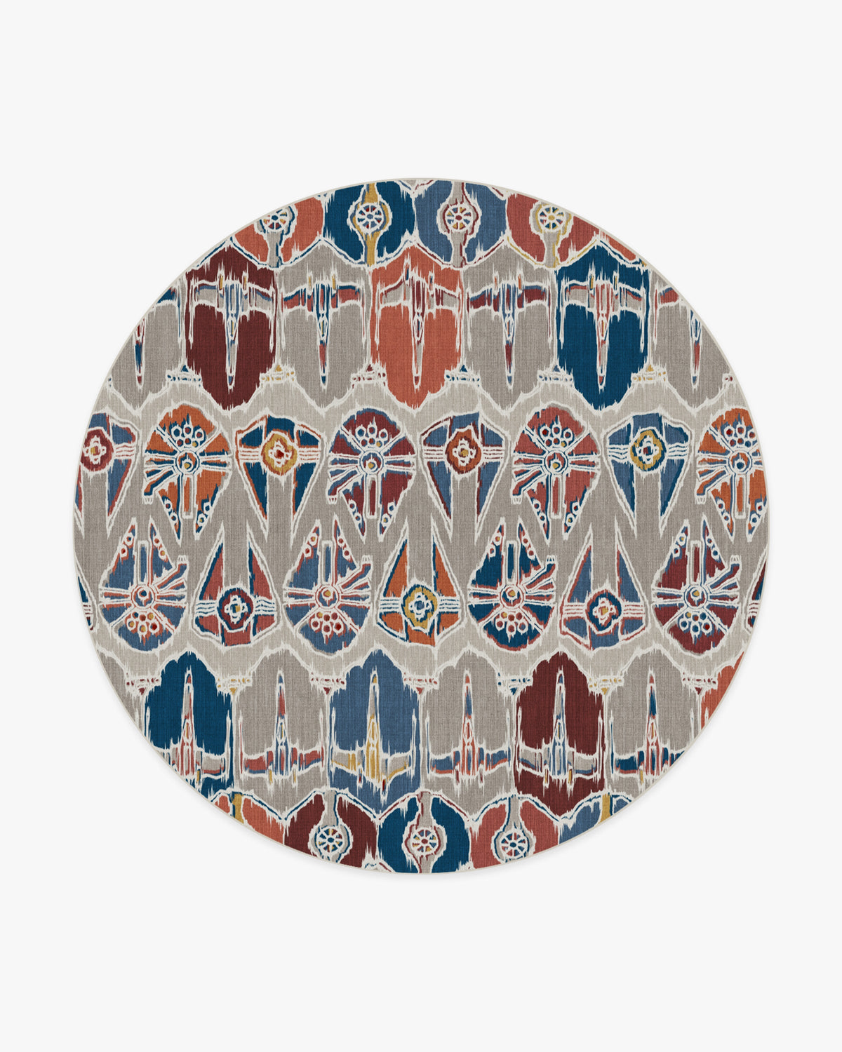 Corellian Ikat — Halı, Polychrome, ROUND, beyaz zemin, 8R