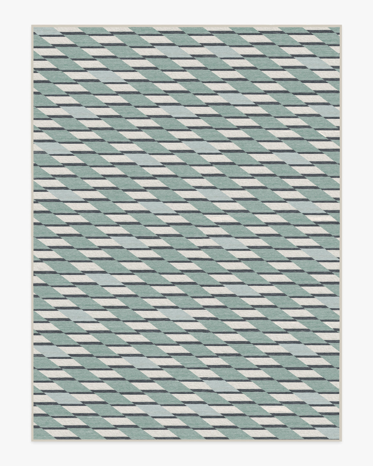 Tess — Halı, Soft Turkuaz, AREA, beyaz zemin, 9x12