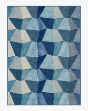 Rhea — Halı, Mavi, AREA, beyaz zemin, 9x12