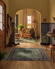 Pennywood — Halı, Yeşil Pembe, AREA, yaşam alanı, 5x7