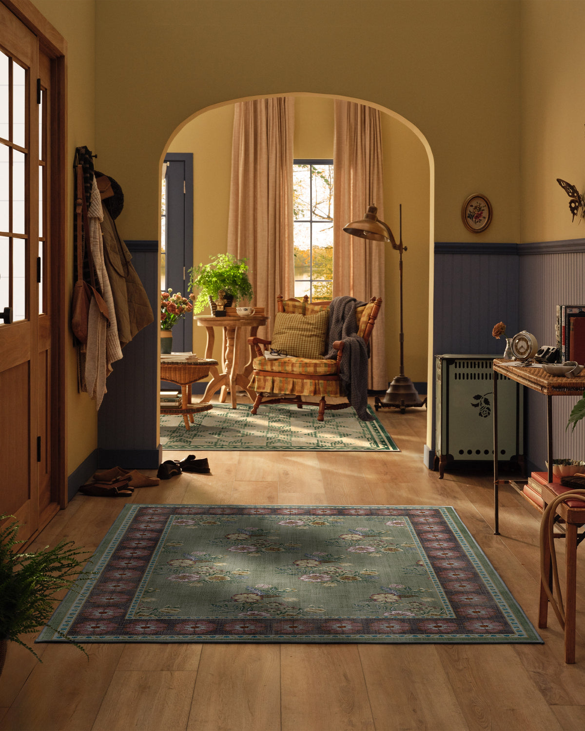 Pennywood — Halı, Yeşil Pembe, AREA, yaşam alanı, 5x7
