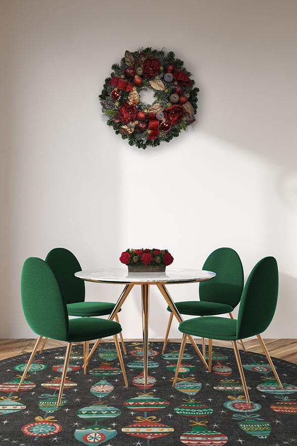Festive Garland — Halı, Çok Renkli, ROUND, yaşam alanı, 8R