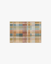 Margot Plaid — Halı, Toprak Sarısı Çok Renkli, AREA, beyaz zemin, 2x3